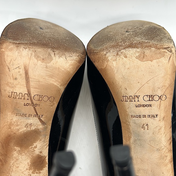 Jimmy Choo Authenticated Snakeskin Black Stiletto Heels Shoes *Sz 41/US Sz 11* - Picture 10 of 12